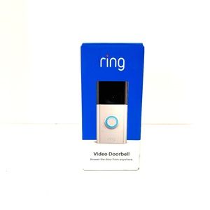 Ring Satin Nickel Video Doorbell (2nd Generation) and No-Drill Mount